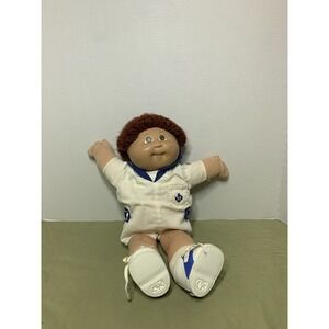 Vintage 1982 Cabbage Patch Kid Boy Doll in Sailor Outfit Brown Hair Brown Eyes